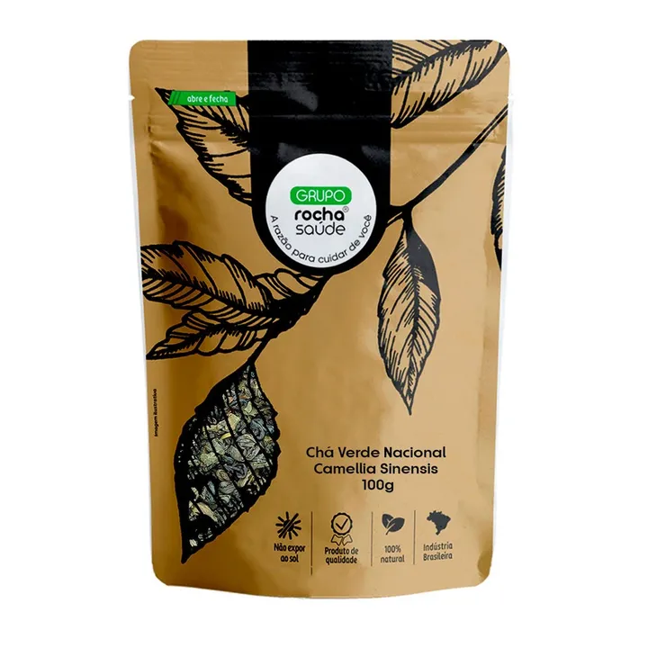 Pacote de chá de Chá verde da linha Rocha Saúde