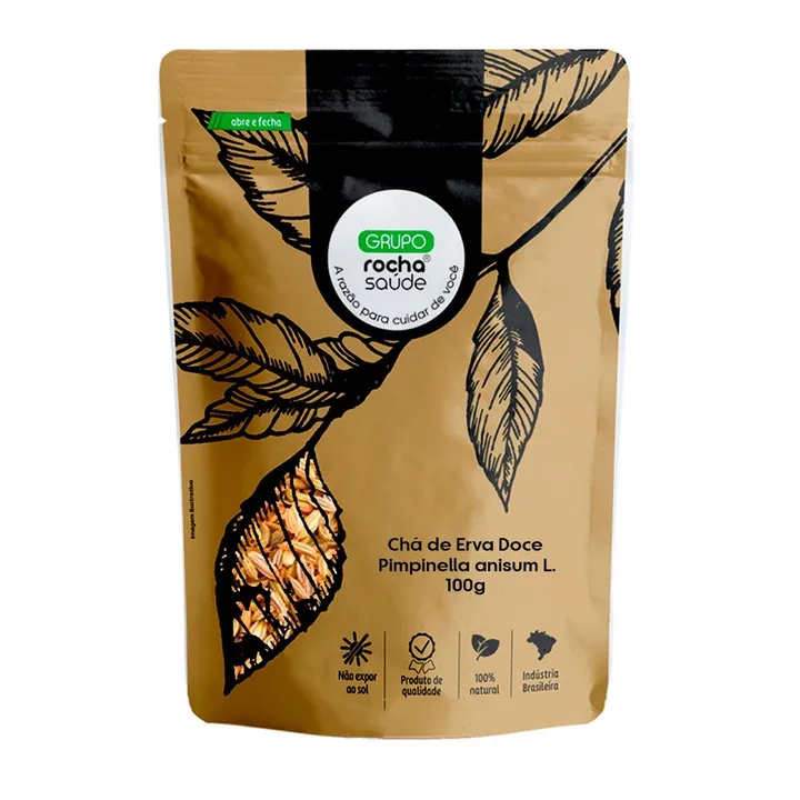 Pacote de chá de Erva-doce da linha Rocha Saúde